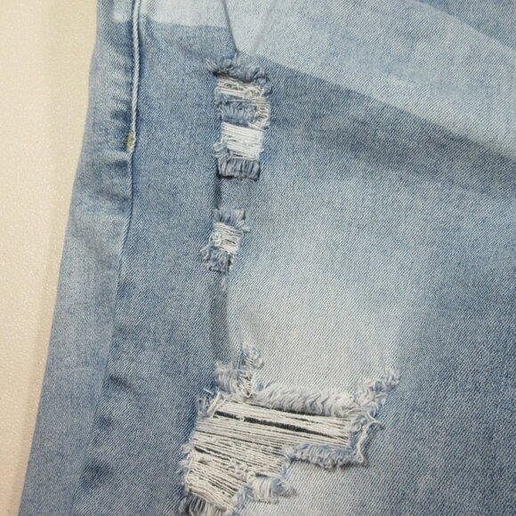 Venus womens dark medium light wash distressed patchwork skinny jeans 8x30 EUC - Picture 4 of 13